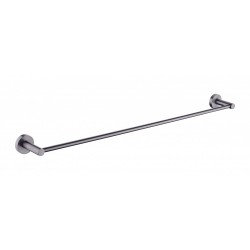 Euro Pin Lever Round Gunmetal Grey Single Towel Rack Rail 780mm